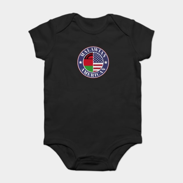 Proud Malawian-American Badge - Malawi Flag Baby Bodysuit by Yesteeyear